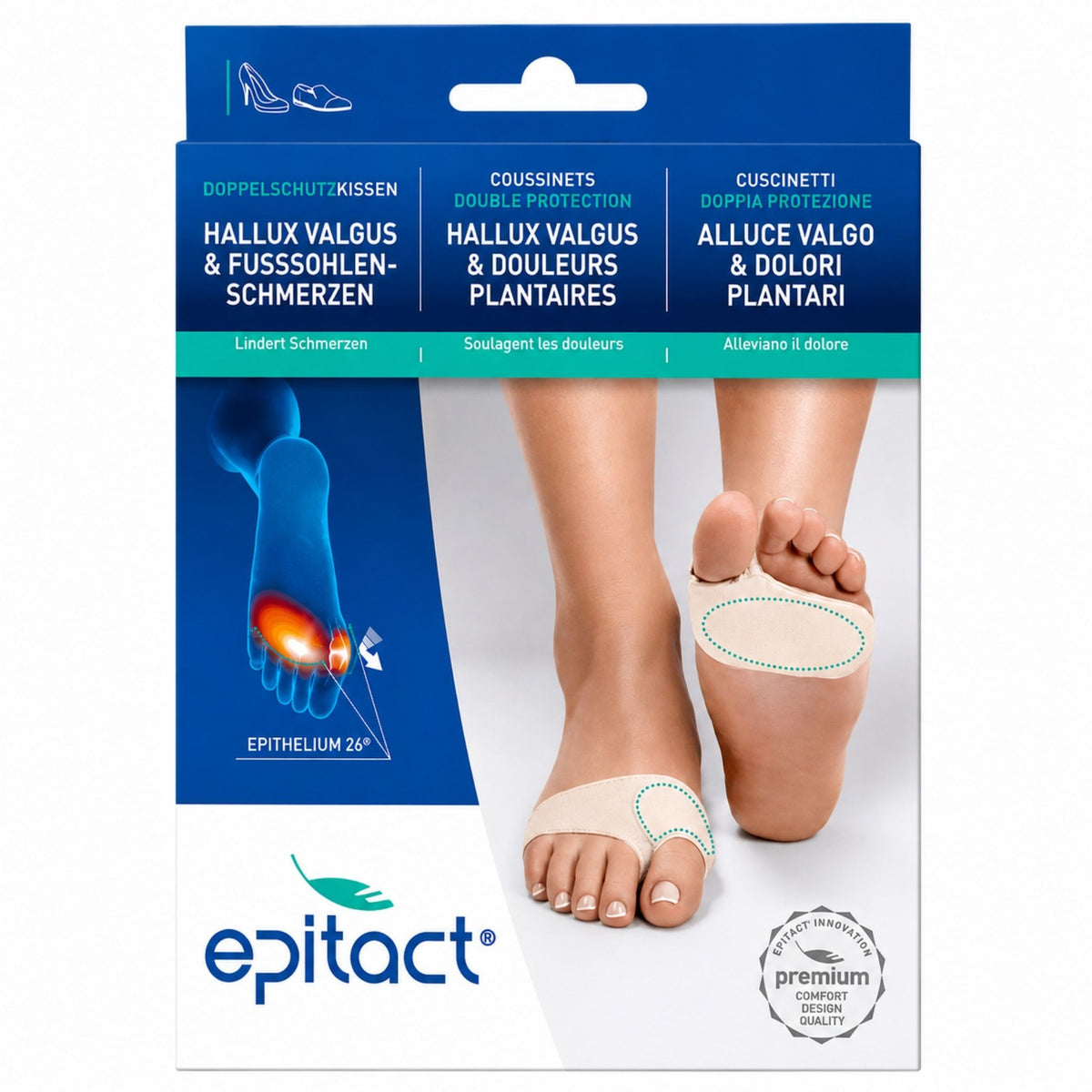 Epitact Hallux Valgus Doppelschutz-Kissen