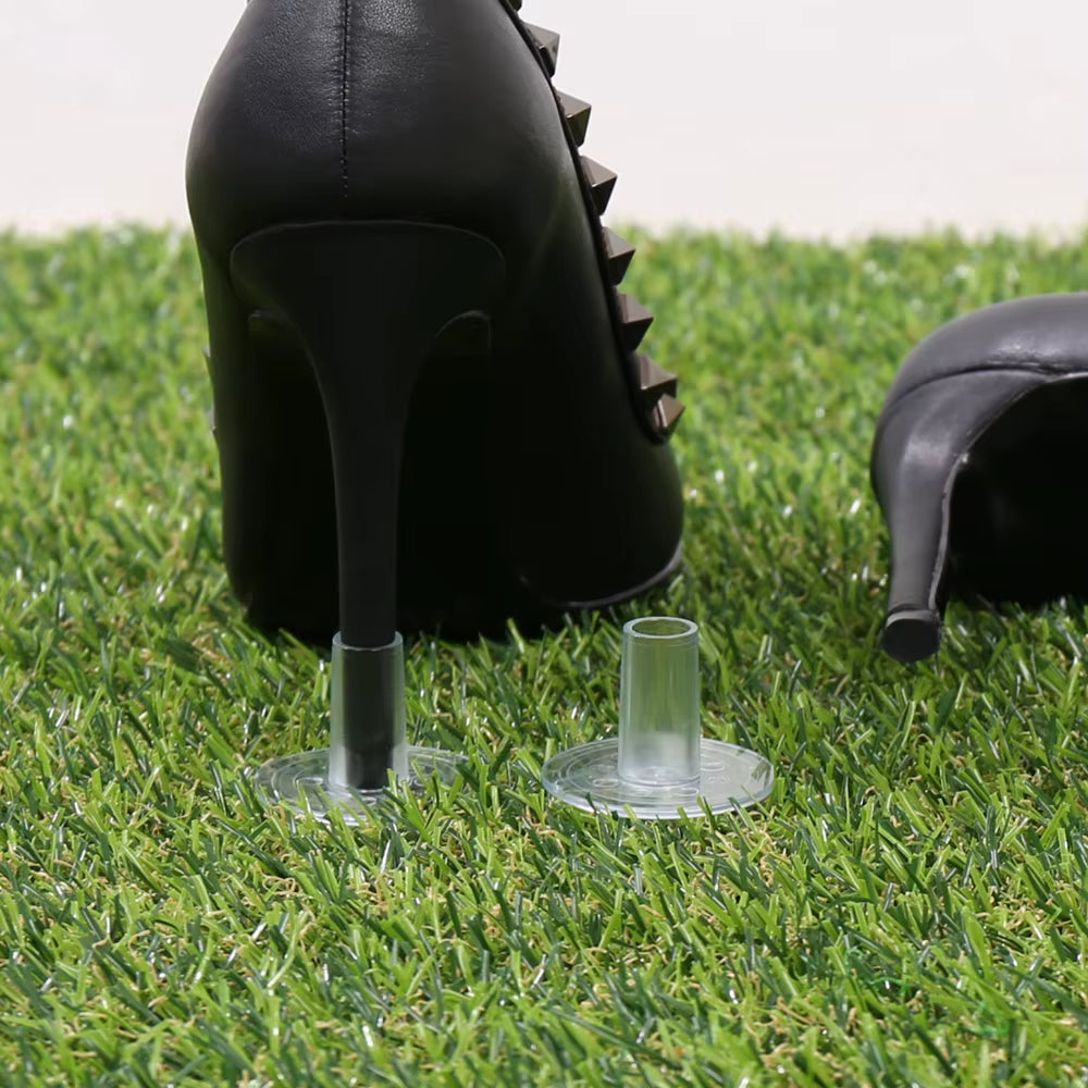 High Heels auf Rasen einsinken verhindern