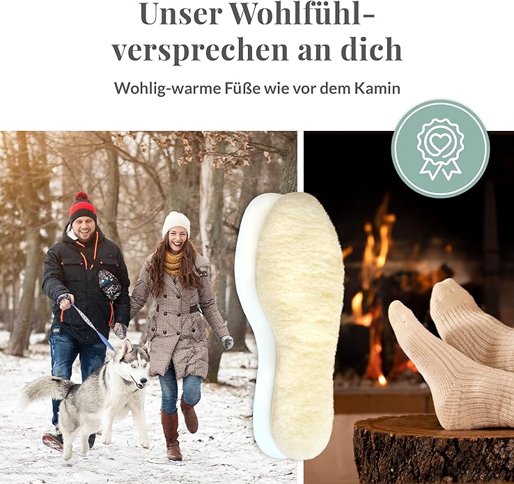Warme Füsse Wollsohlen