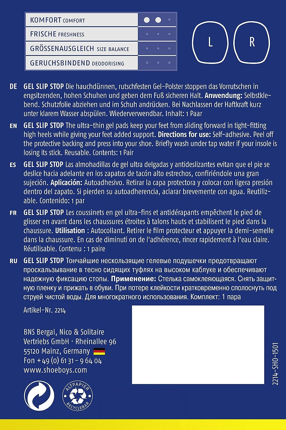 Anleitung Gelpolster Damenschuhe