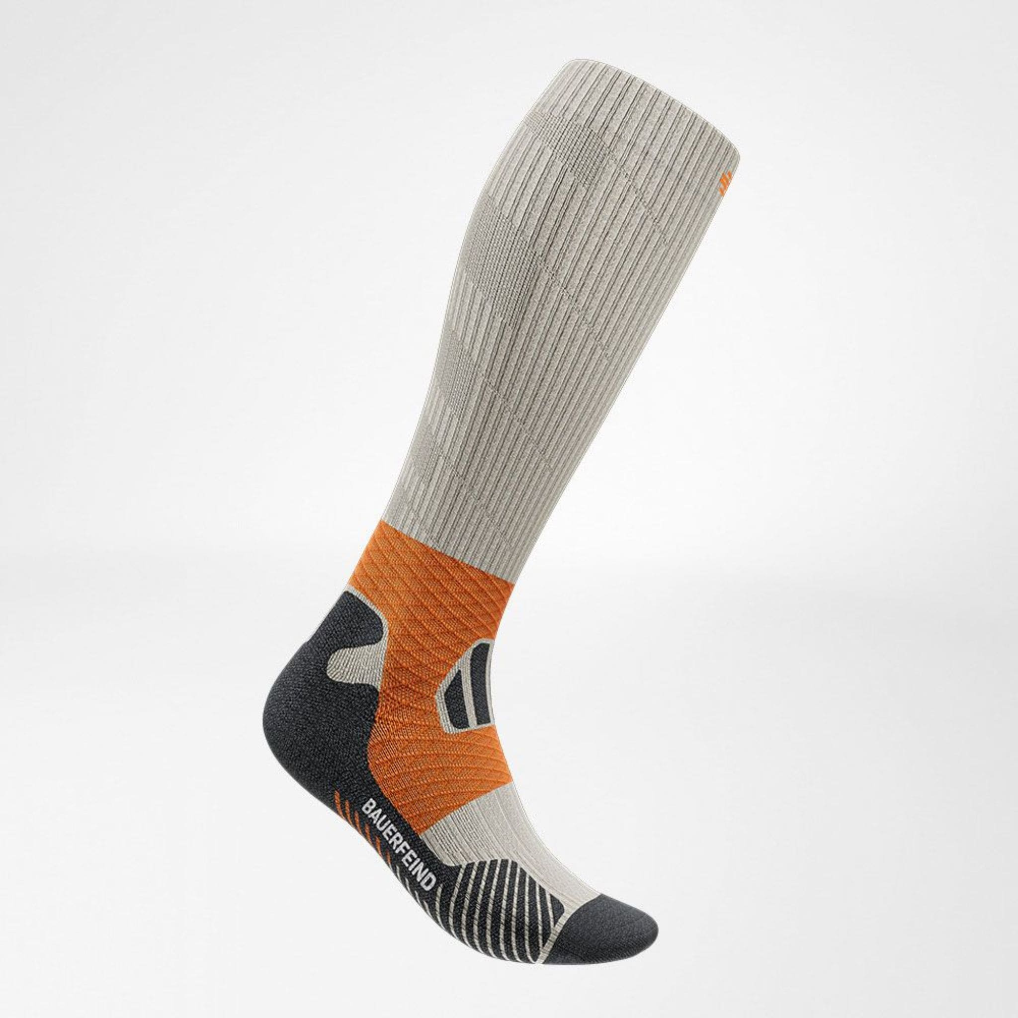 Bauerfeind Trail Run Compression Socks – Seitenansicht der kniehohen Kompressionssocken