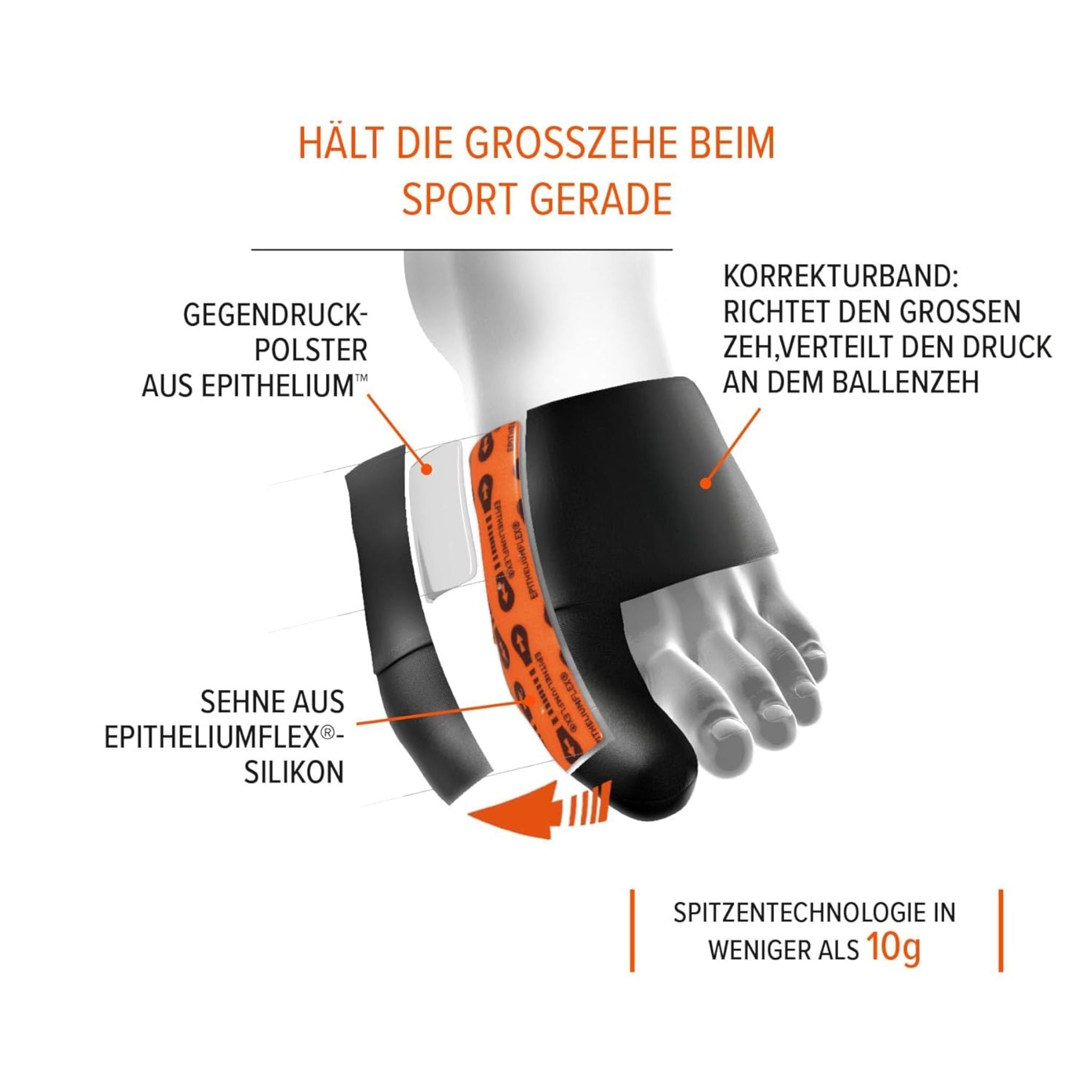 Hallux Valgus Druckpolster Sport
