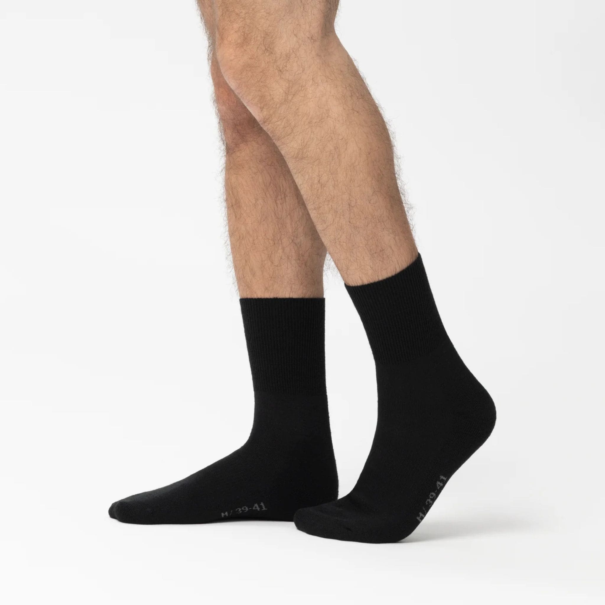 Knöchelhohe schwarze Merinosocke